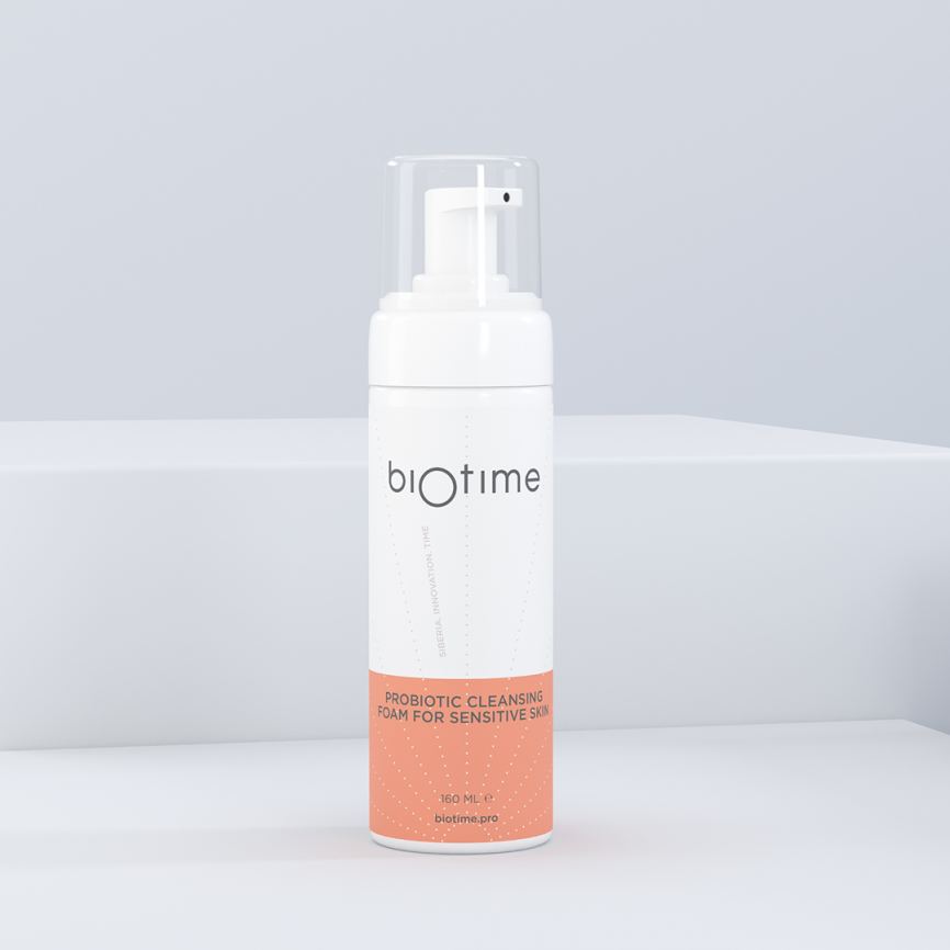 Пенка для чувствительной кожи с пробиотиками (Биотайм), \Cleabsing foam for sensitive skin biotime, 160мл фото 1