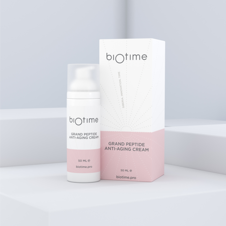 Крем Гранд пептидный антивозрастной марки Биотайм \Biotime Grand peptide anti-aging cream, 50мл фото 1