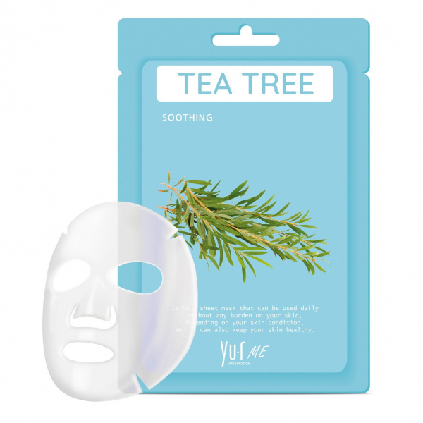 Маска для лица с экстрактом чайного дерева YU.R ME Tea Tree Sheet Mask фото 4