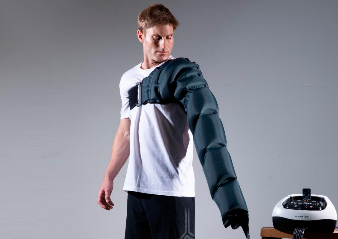 Шестикамерный аппарат для прессотерапии SP 3000, манжеты для ног, рук, талии, массажный мат и сумка фото 6