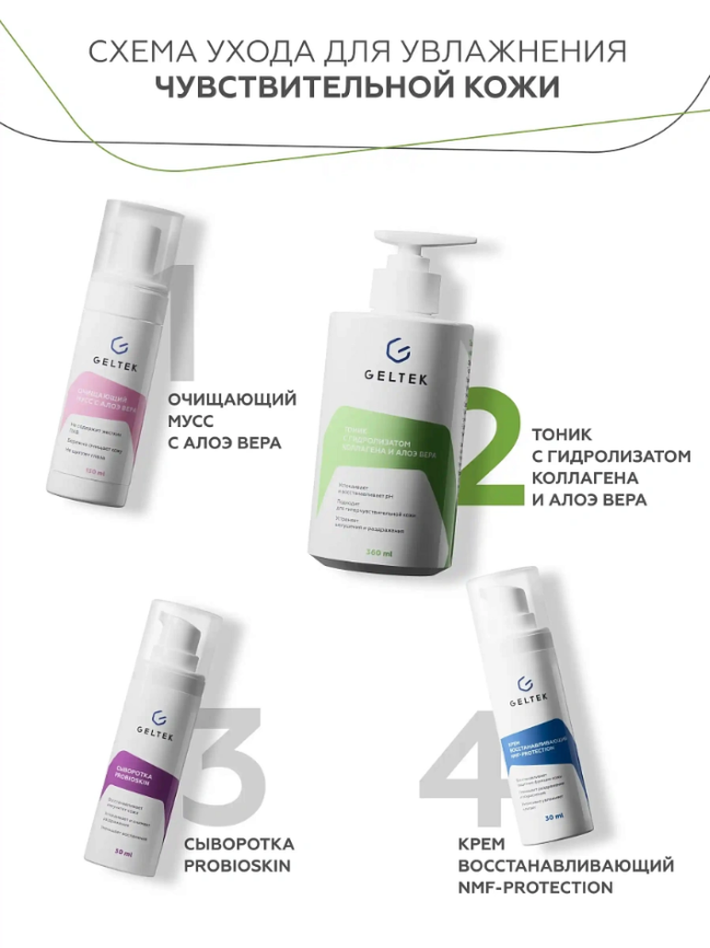 Тоник с гидролизатом коллагена и алоэ вера, фл. 360 мл фото 7