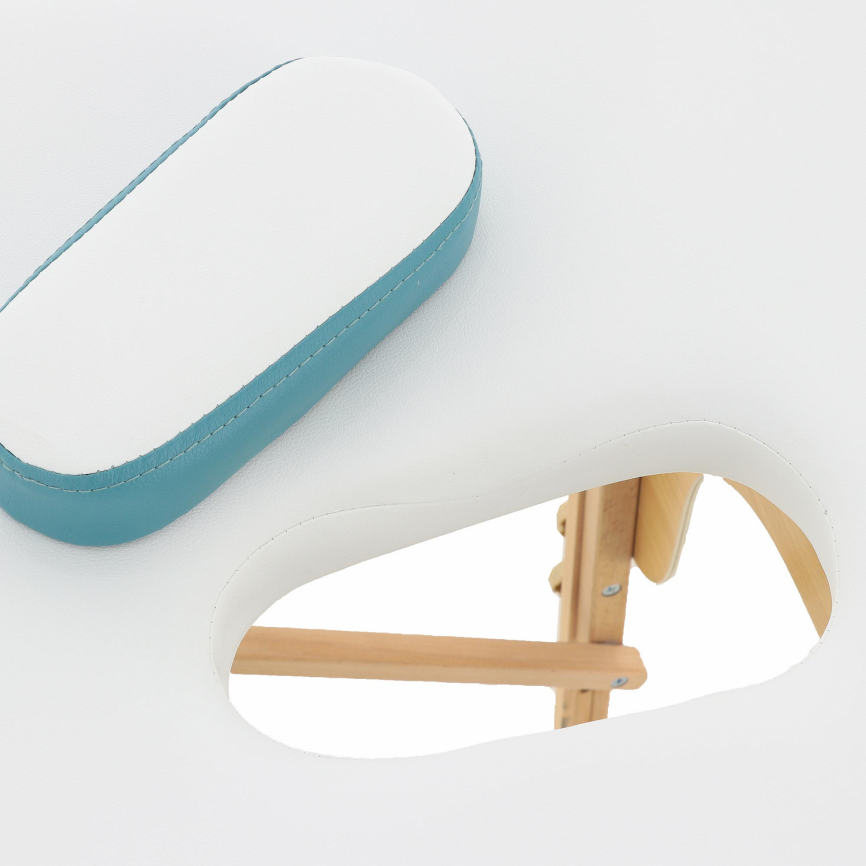 Массажный стол складной деревянный Med-Mos JF-AY01 2-х секционный (светлая рама) фото 11